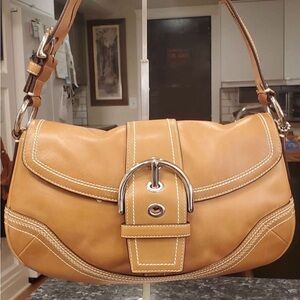 Coach Tan Leather Shoulder Bag